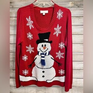 Vintage Carolyn Taylor Red Christmas Winter Sweater